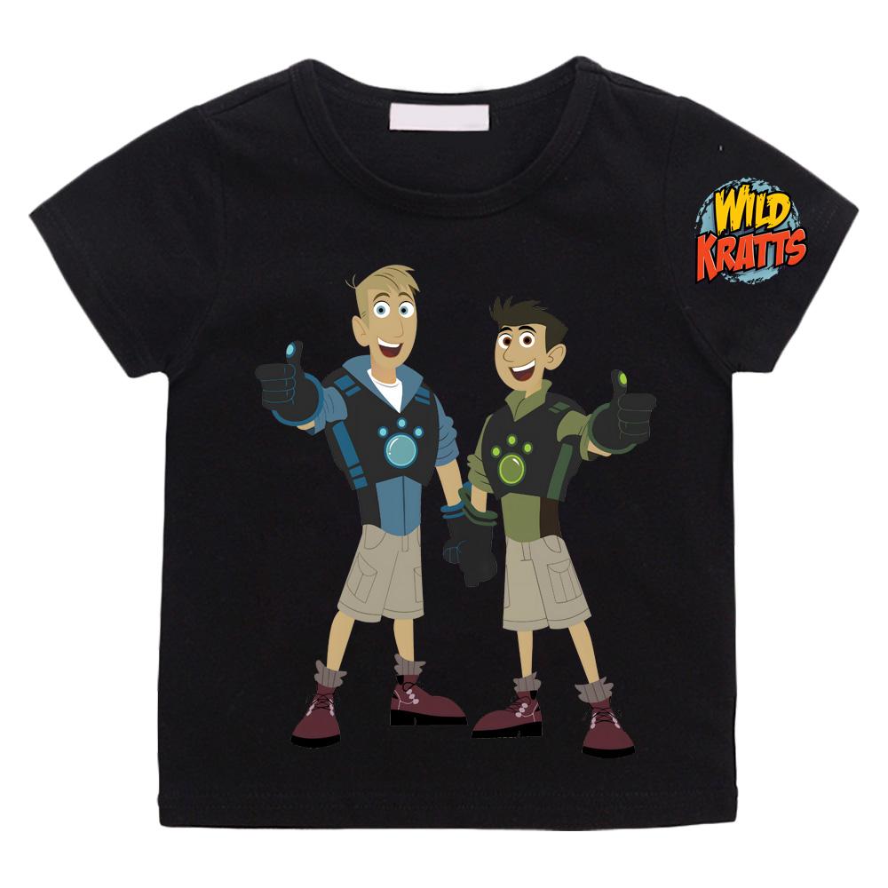 Wild Kratts T-shirts 2026 New Style Cartoon Print Tshirt Cotton Crew Neck Tees Cartoon Boys/girls Kawaii T Shirt