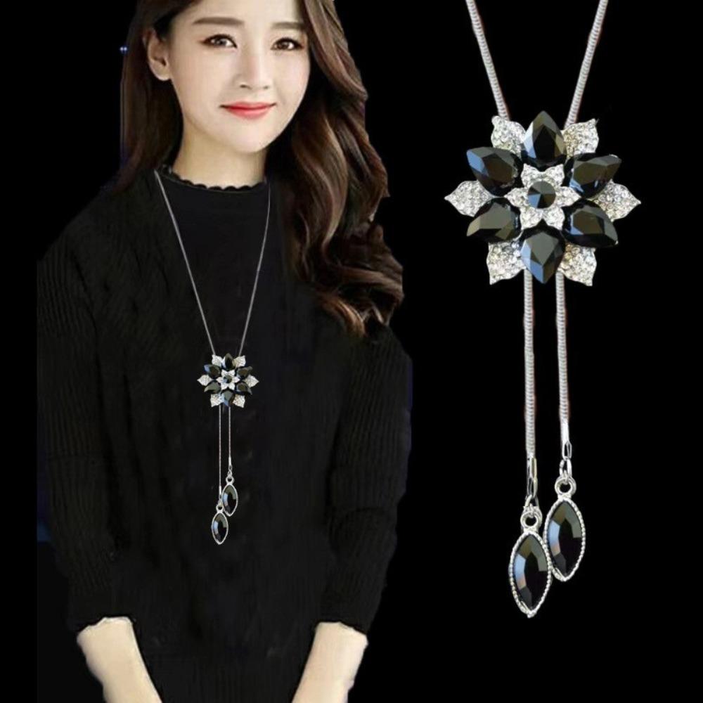 Sweater Chain Long Necklace Light Luxury High Sense Versatile Fringed Jewelry Accessories Pendant