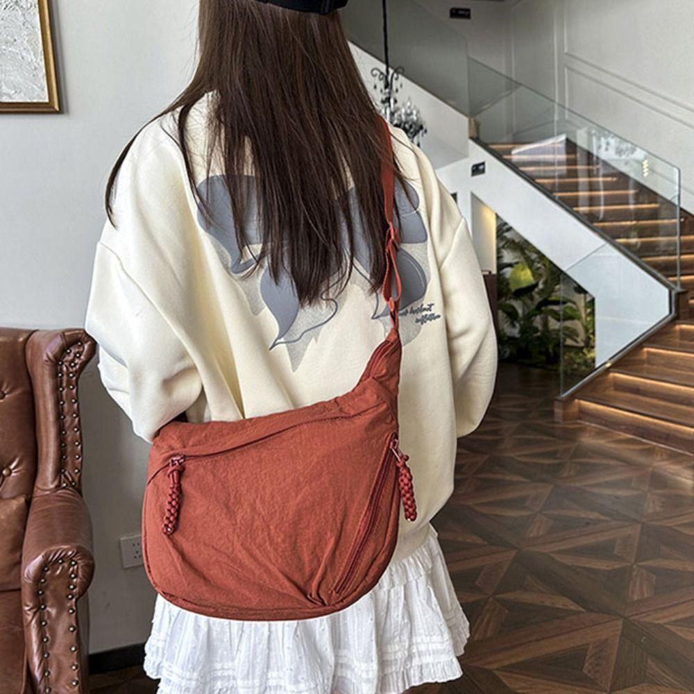 Large Capacity Tote Bag Simple Single-shoulder Bag Trendy Shopping Handbag  Student