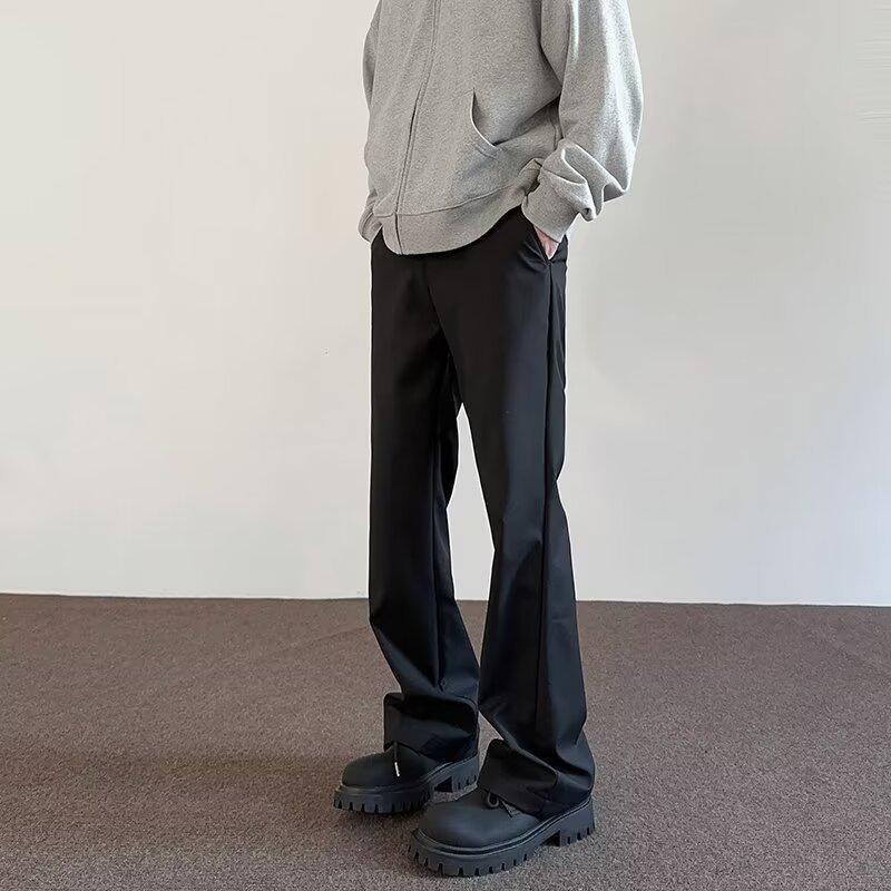 

Men s Trendy Casual Oxford Cargo Pants, Loose Straight-Leg, Spring/Autumn Style. L чёрный