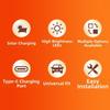 Creative Solar Warning Light Suction Cup Installation Rear Window Light  Auto Decoration