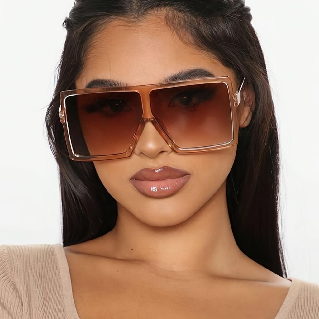 Fashion Square Oversized Sunglasses for Women Shades Sunglasses UV Protection Glasses