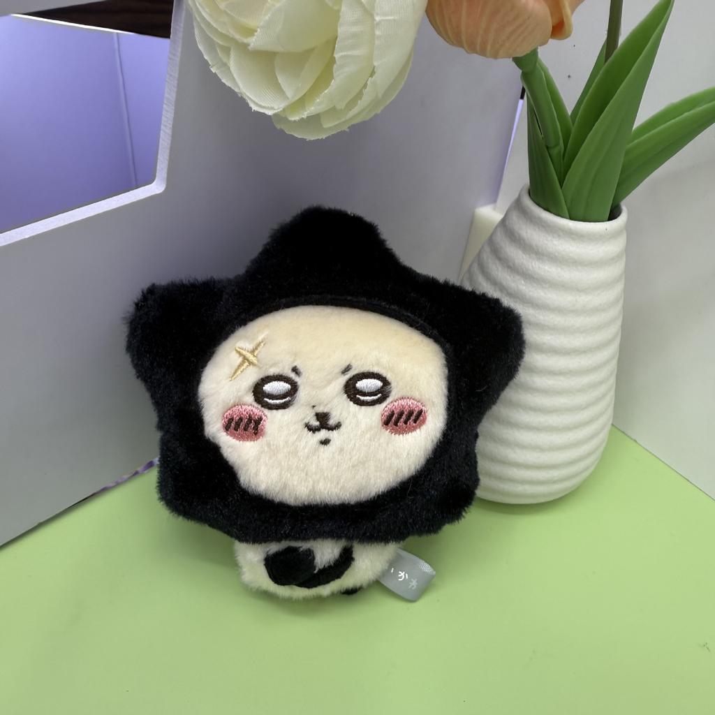 Chiikawa Plush Star Keychain Usagi Hachiware Momoga Chikawa Flying Squirrel Cute Stuffed Pendant Toy Bag Charm