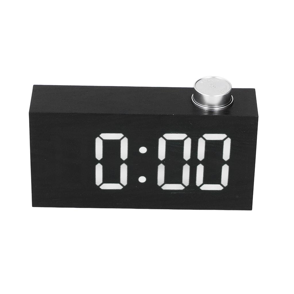 Digital Alarm Clock LED Desktop USB Alarm Clock Electronic Despertador Thermometer with Imitation Wood Grain