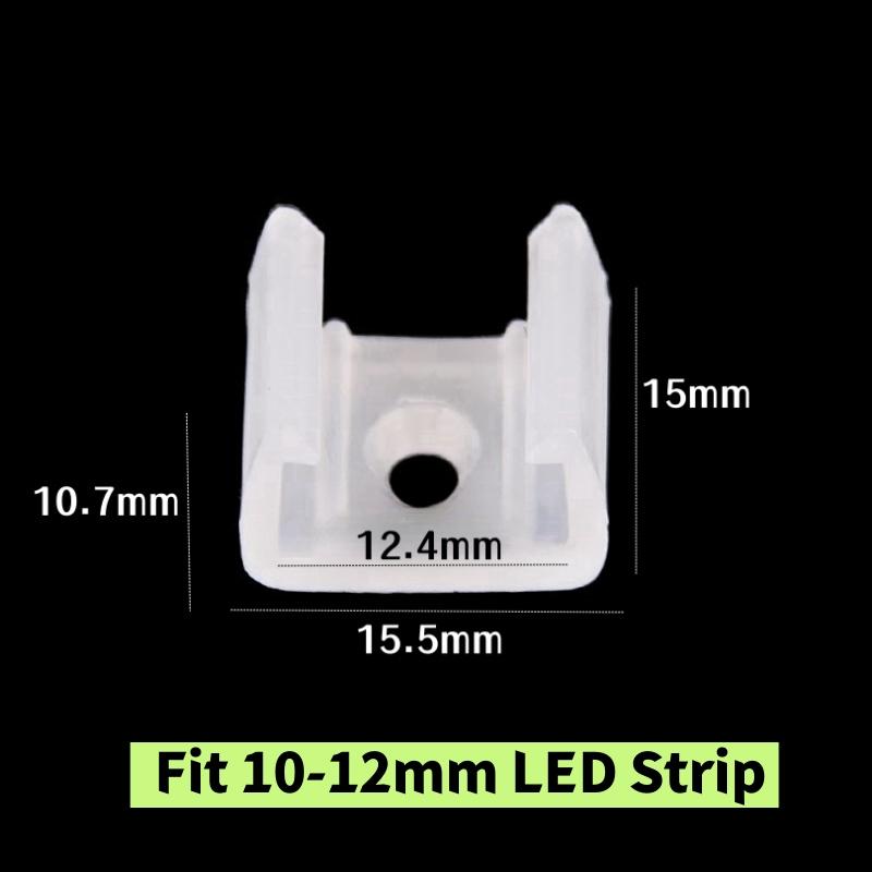20/50/100pcs LED Neon Strip Fixed Clip Plastic Connector 6/10/20mm Flexible Silicone Tube Holder Strip Lights Buckle Accessories