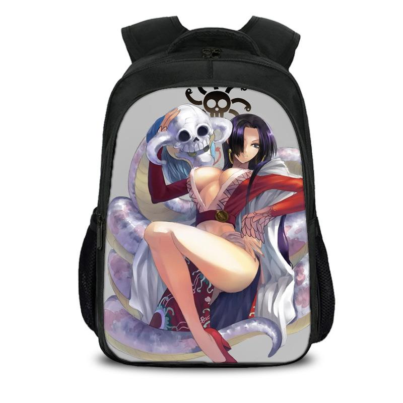 One Piece Monkey D. Luffy Double Layered Backpack School Bags Rucksack Rucksack Bookbag Travel Large Capacity Backpacks