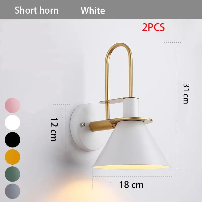 Nordic Mediterranean Minimalist Macron Living Room Dining Room Bedroom Corridor Wall Lighting LED Background Wall Lights e27