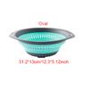Collapsible Silicone Kitchen Storage Basket Multi-use Fruit Vegetable Drainer Foldable Kitchen Draining Organzier
