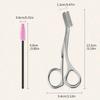 2Pcs Stainless High Quality Eyebrow Trimming Tool With Eyebrow Comb&Trimmer Eyebrow Scissors.Perfect Tools For Trimming