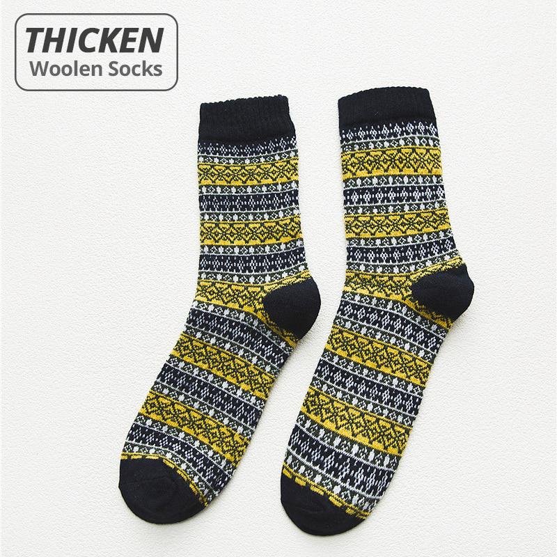 Thicken Wool Socks 5 Pairs Men's Winter Socks Casual Calcetines Hombre Sock Business US Size(6.5-12)