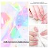 Iridescent Nail Art Stickers 10 Rolls Laser Glass Nail Foils Hot Transfer Decals  DIY Manicure