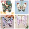 Crystal Like Colorful Butterfly Hanging Ornament 2D Flat Acrylic Pendant Bag Charm for Car Rear Mirror and Home Decors