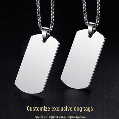 Custom Engraved Military Dog Tag Necklace