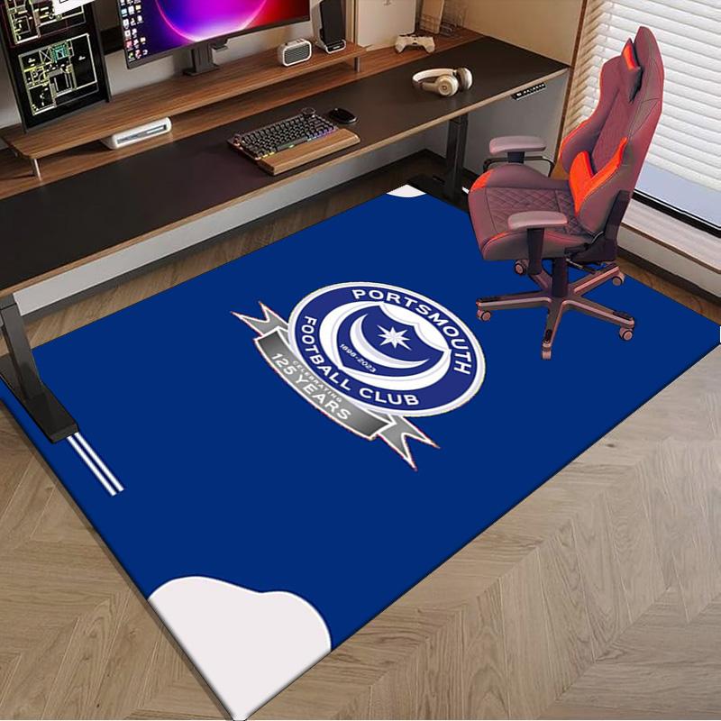 Ports-mouth Fc Anniversary Printed Area Rug for Office, Chair Rug, Decorative Carpet Floor Mat, Large Size Fan gifts Christmas gifts