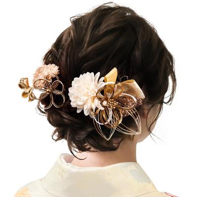 Hair Ornament Mizuhiki Craft Flower Hakama Coming of Age Ceremony Furisode Kimono Japanese Dress Yukata Graduation Ceremony Hair Ornament Japanese