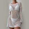 Girls Women Ladies Sports Long Sleeve New Style BIKINI-Plus Size Beachwear Tunic for Swimwear Sun Protection Clothes Cover Up