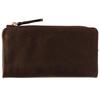 CCOMPANY LIMITED Men's Maurice Long Wallet with Coin Purse and Card Case, Cowhide Leather with Zipper Closure (Dark Brown)
