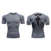 Anime Summer Men's Printed Tight Short Sleeve Fitness Training T-shirt Breathable Quick Drying Sports T-shirt