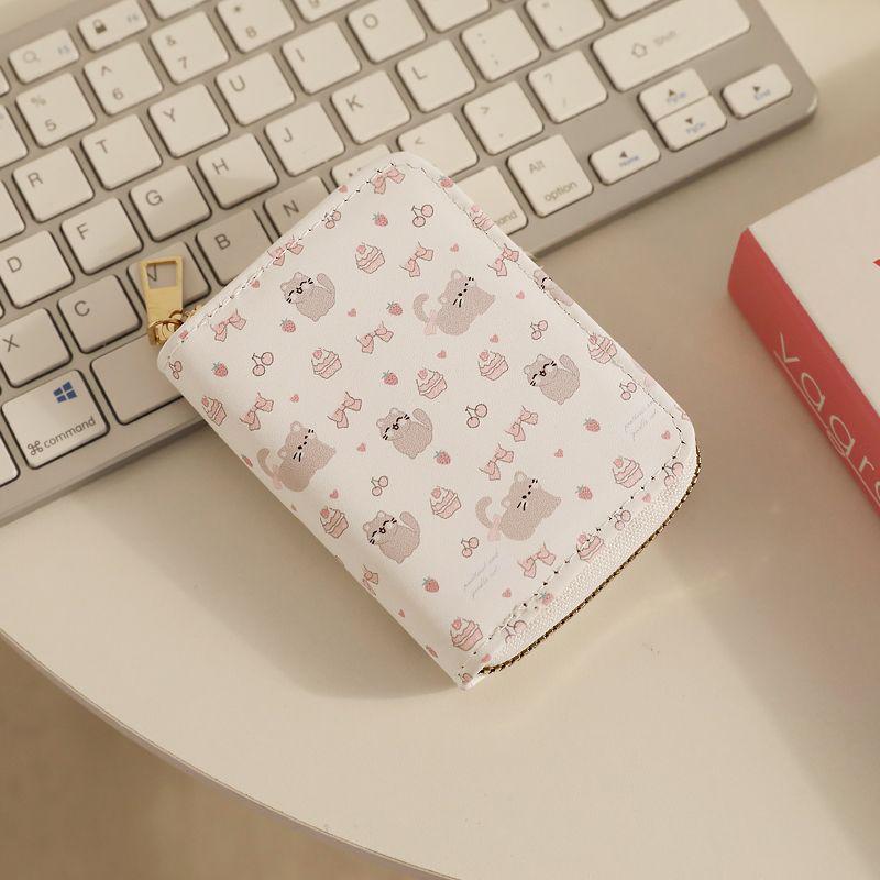 Women's Large Capacity Card Holder - Compact Ultra-Thin Card Sleeve & Coin Purse with Driver's License Storage