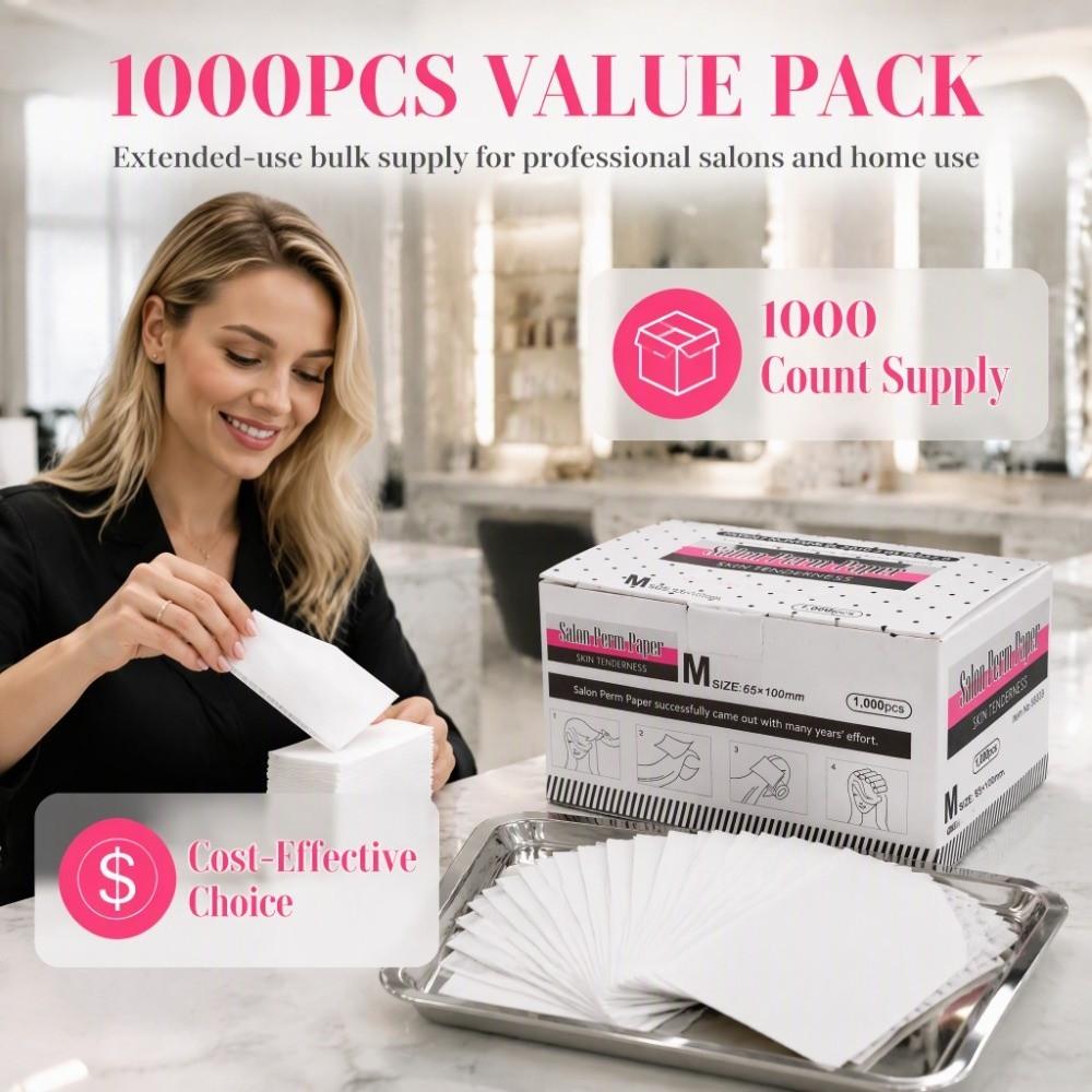 1000pcs Breathable Hair End Papers High Toughness Hair Styling Paper Hairdressing Tissue For Salon