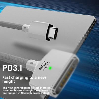 For MacBook Air/Pro Mag Safe3 Laptop Charging Cord Converter 2M 140W USB Type C To MagSafe 3 Magnetic Charger Cable