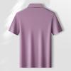 MONTAGUT Men's Ice Silk Embroidered Short Sleeve Polo Shirt