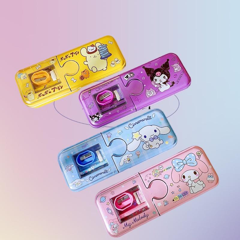 Creative Pencil Case Kit For Elementary Students Cartoon Iron Box With Complete Stationery Set