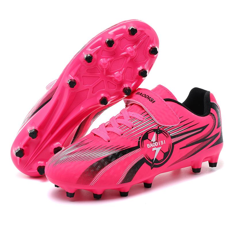 28-39 Boys Football Boots AG/TFSpike Rubber Soft Sole Kid's Professional Artificial Turf Training Football Boots for Girls