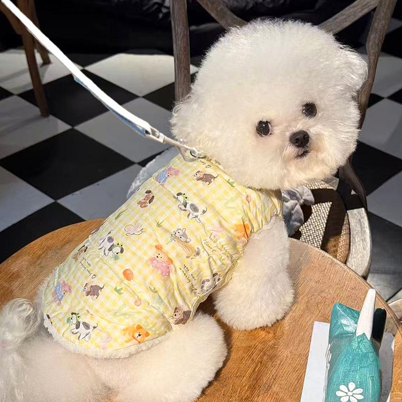 Pet Thick Cotton Clothes Teddy Cat Bichon Frize Pomeranian Small Dog Yorkshire Dog Clothes Winter Warm Cotton Clothes