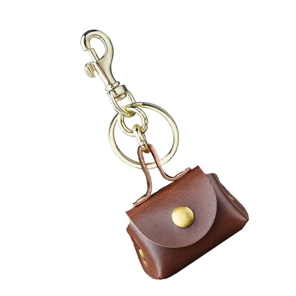 Portable Coin Holder And Keychain Combo Crafted From Premium PU Leather Ideal For Students Commuters And Travelers