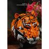 3000PCS The King of Beasts Tiger Head Model Building Blocks DIY Animal Construction Set Bricks Home Decor Gift For Friend