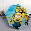 1PC Banana, Minions Pattern Automatic Folding Umbrella, Portable Collapsible Design, Casual Outdoor Accessory, For All Seasons, Christmas Birthday Fes