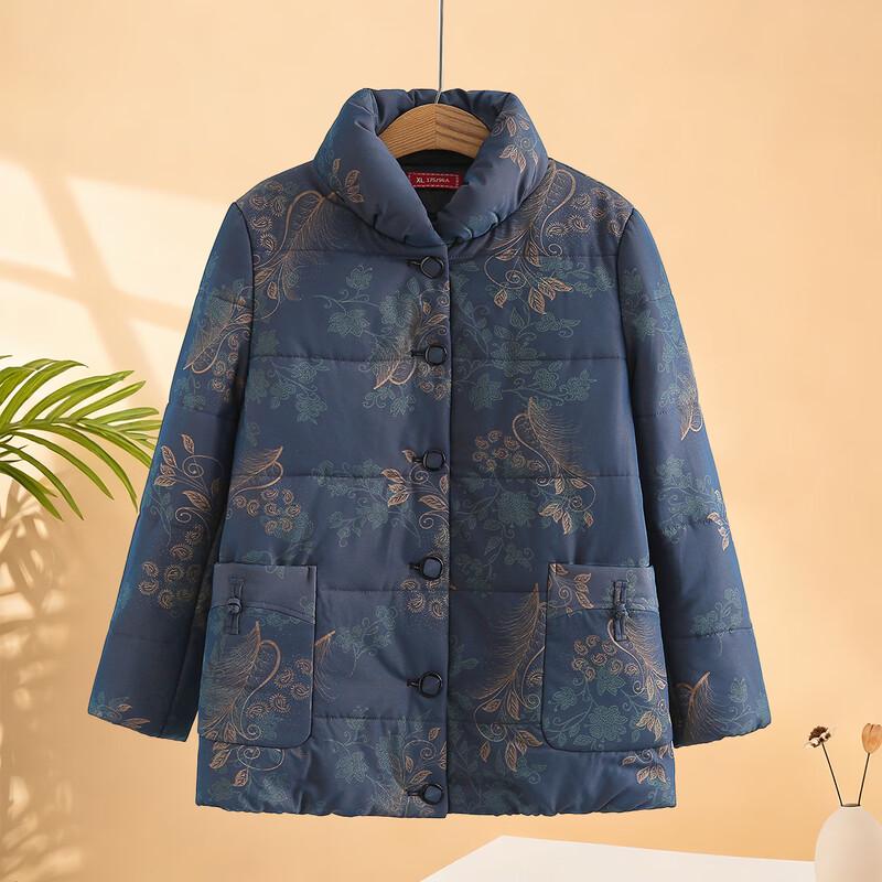 

Yuzhaolin Женская зимняя куртка с цветочным принтом и подкладкой для женщин среднего и пожилого возраста L