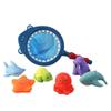 Color-Changing Animal Bath Toy Set: Temperature-Sensitive Water Play with Shark Scoop and Fish Toys