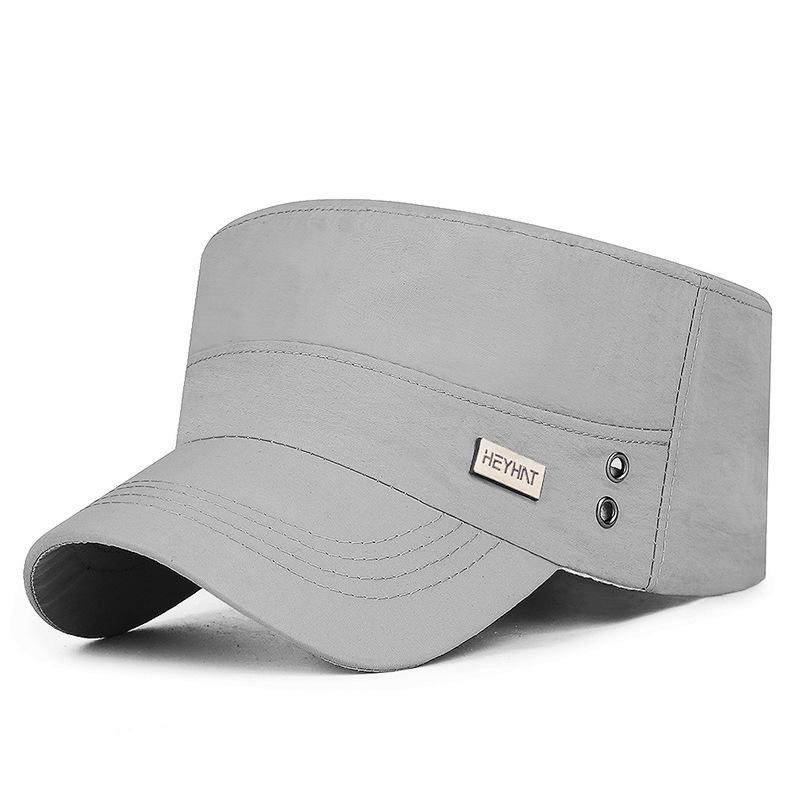 

Мужская быстросохнущая кепка весна-лето солнцезащитная кепка с плоским верхом тонкая дышащая кепка для отдыха на природе для людей среднего возраста светло-серый