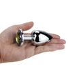 Metal Anal Plugs + Crystal Jewelry 7 Colors Small Anal Sex Toys For Women & Men Mini Round Shaped Stainless Dildo Intimate Goods