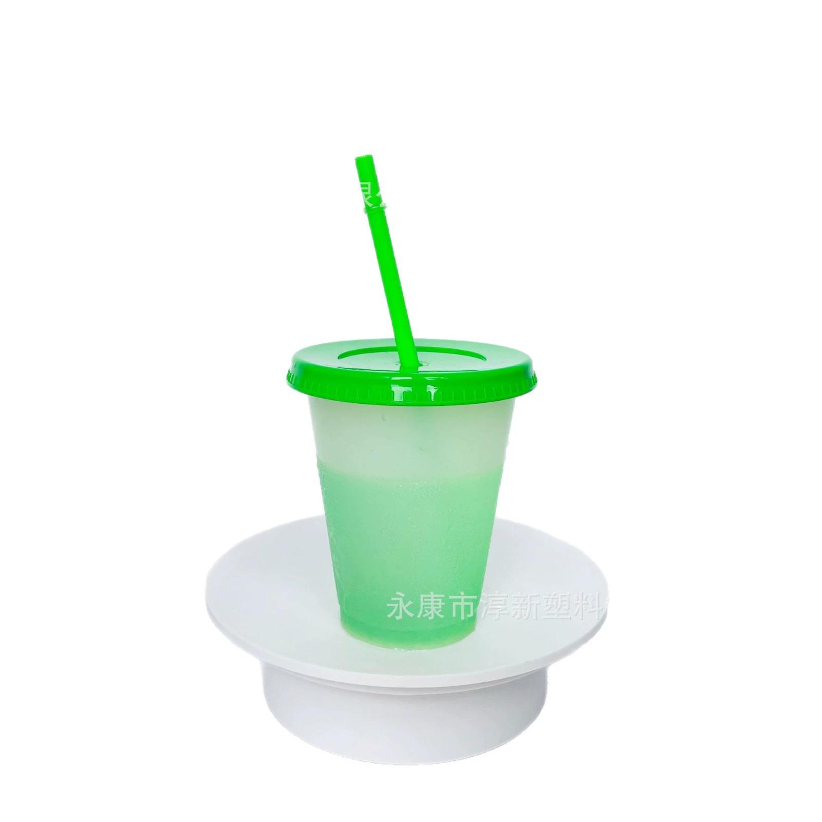 

Vaso de plástico de 16oz que cambia de color con el frío, reutilizable, set de 10 piezas