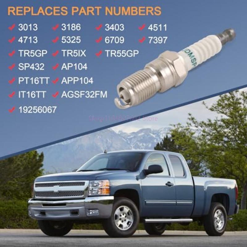 8pcs 41-993 19256067 High Quality Spark Plugs For Chevrole GMC Tahoe Pontia 41993 Ignition Candles