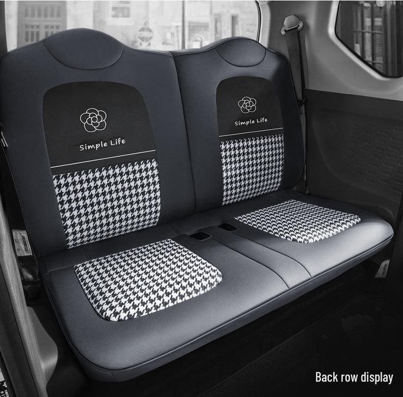 Wuling Hongguang MINI Houndstooth Seat Cushion - All-Season Full Surround, One-Piece Cover.