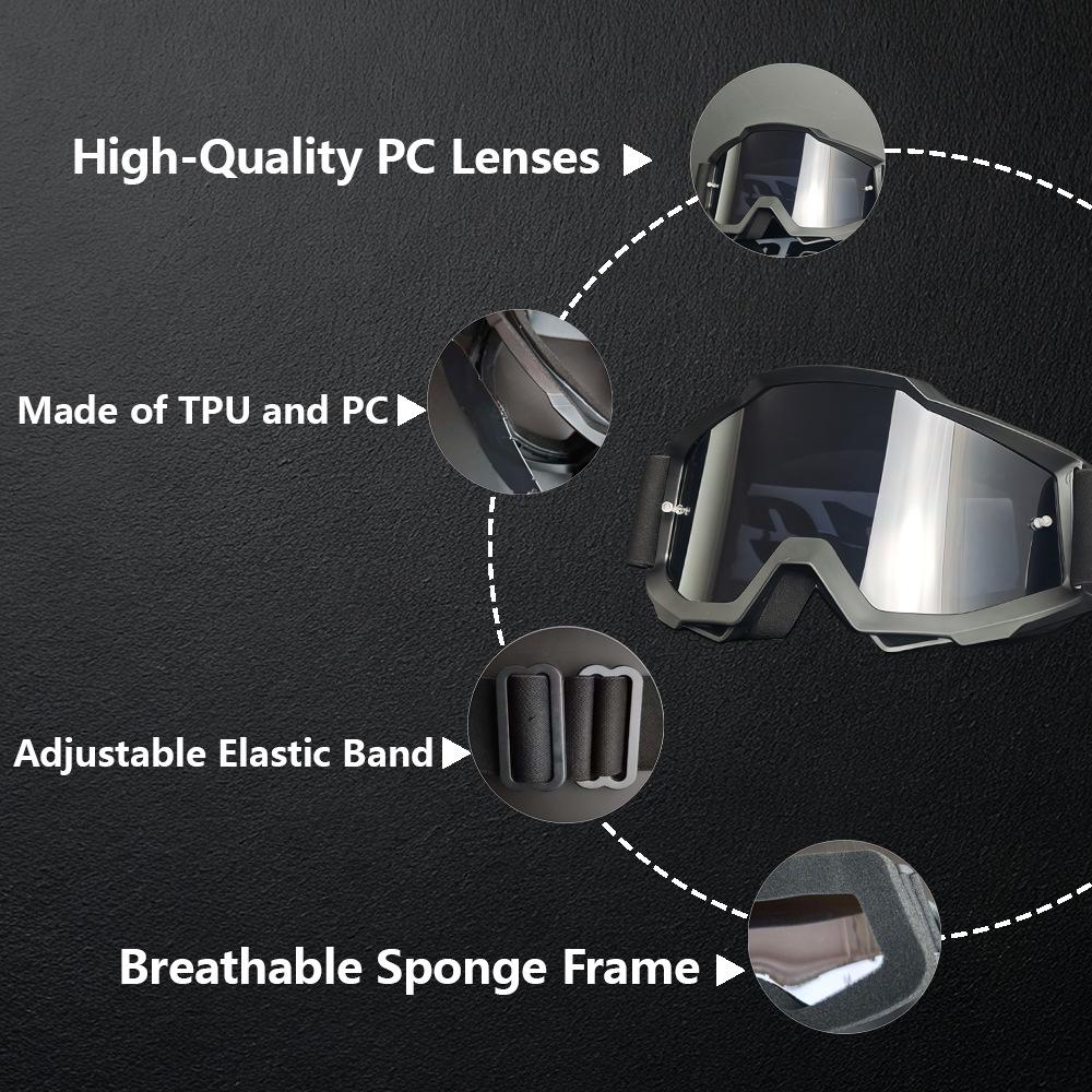 Motorcycle Off-road Helmet Goggles, Outdoor Riding Glasses, Sports Windproof Ski Goggles