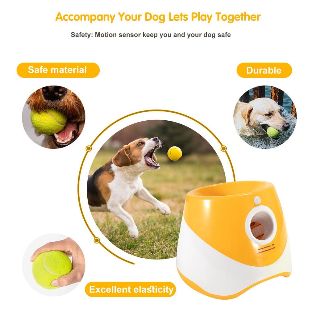 Smart Automatic Dog Ball Launcher - Outdoor Pet Toy Throwing Machine