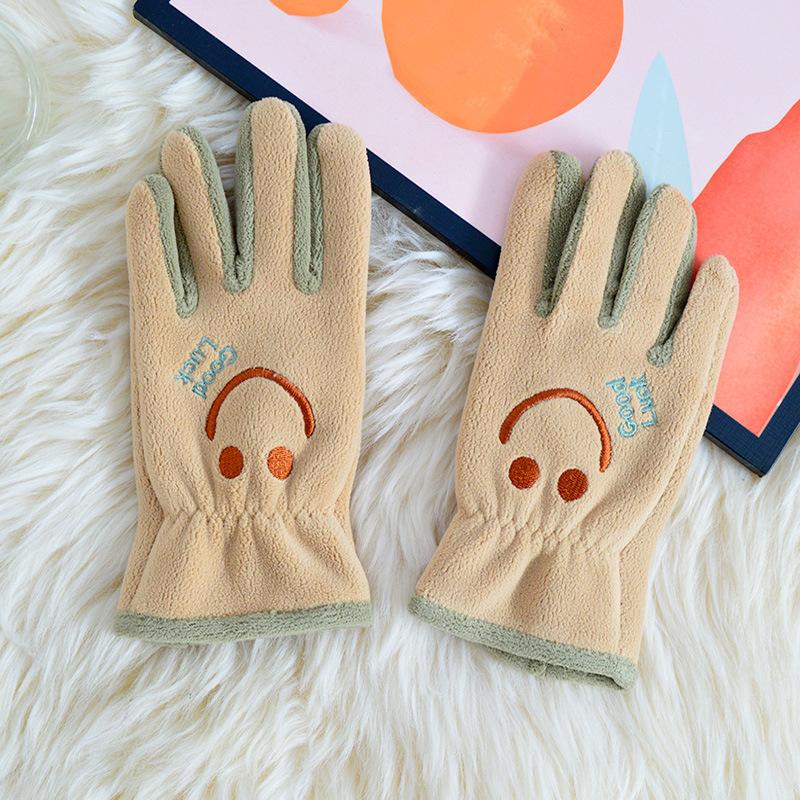 Süße Cartoon Kinder Winter Warme Handschuhe Polarfleece Verdickt Mädchen Jungen Vollfinger Fäustlinge Für Kinder Outdoor-Handschuhe