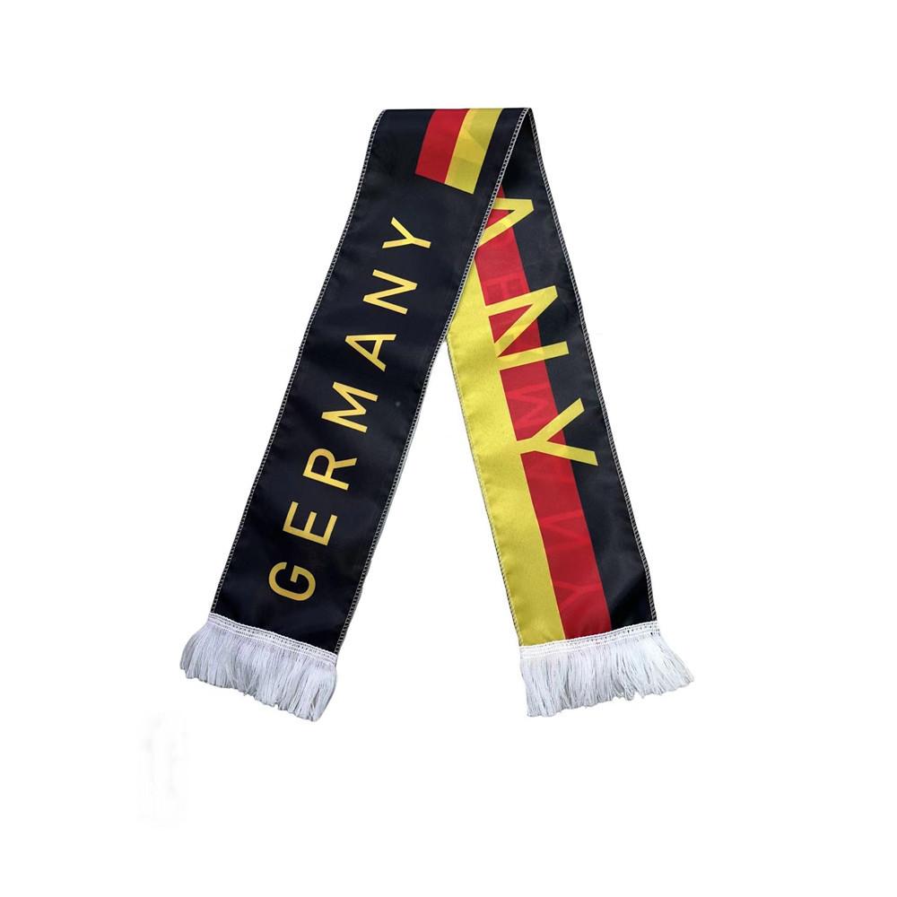 2026 World Cup Scarf Fan Scarf Polyester Neck Warmer Flag Soccer Stadium Team Support Tassel Less