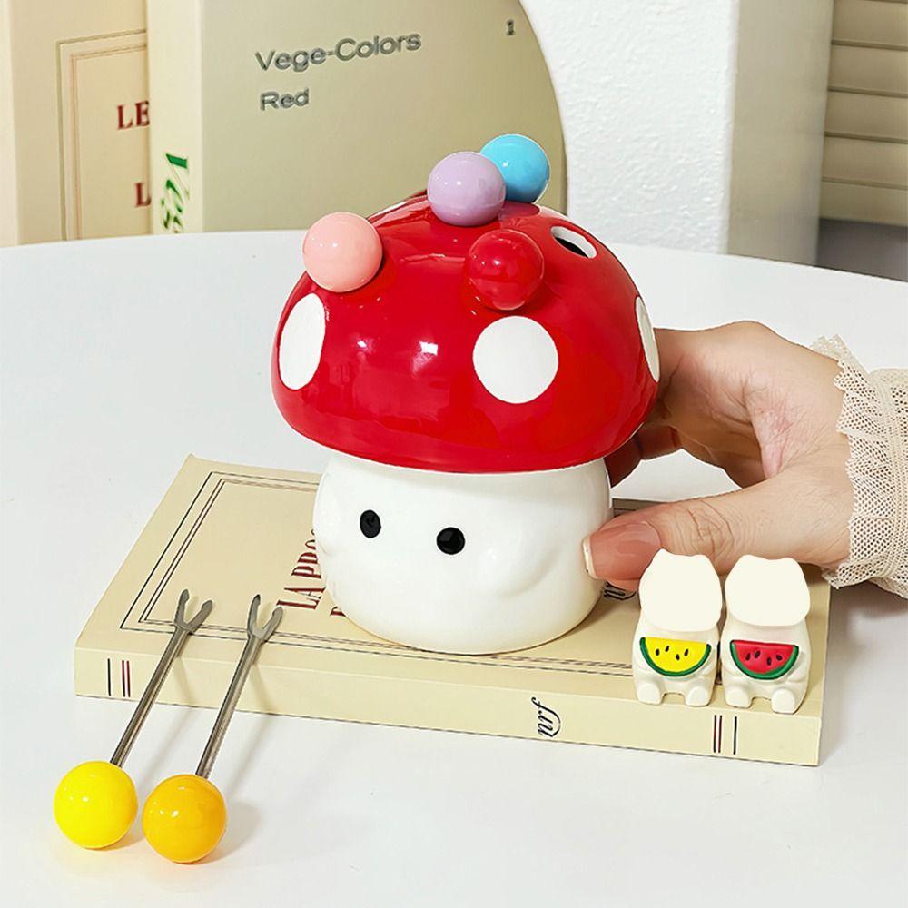 Rustproof Mushroom Fruit Fork Creative Mushroom Fruit Fork Set Dessert Salad Fork  Party Supplies