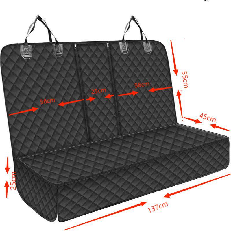 Rear Row Double Zipper Dog Seat Cushion Mat