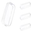 4 PCS Clear PVC Pencil Case School Exam Make Up Bag Travel Zip Pouch Zippered Clear Bag