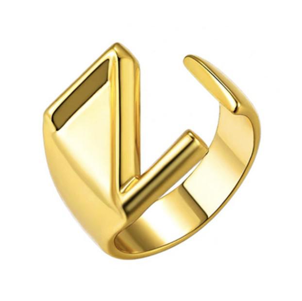 Adjustable Women's Fashion Rings, European & American Trend, 26 English Alphabet Designs