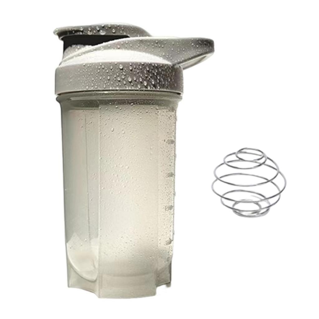 Yousheng Protein Shaker Cup with Blender Ball 500ml Wide Mouth Shaker for Easy Mixing Portable Whey Protein Shaker Bottle for Sports Travel Camping