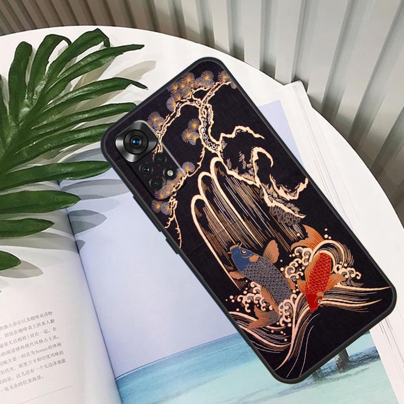 Chinese Koi Fishes Funda For Xiaomi Redmi Note 14 10 11 12 13 15 Pro Plus Case For Redmi 15 15C 14C 12C 10C 13C