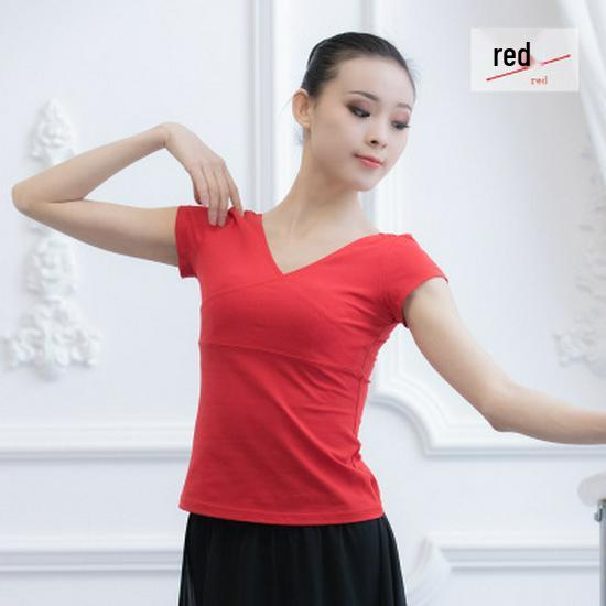 

Qiuzhiyi Женский приталенный топ с V-образным вырезом и короткими рукавами из хлопка для танцевальных тренировок 4XL